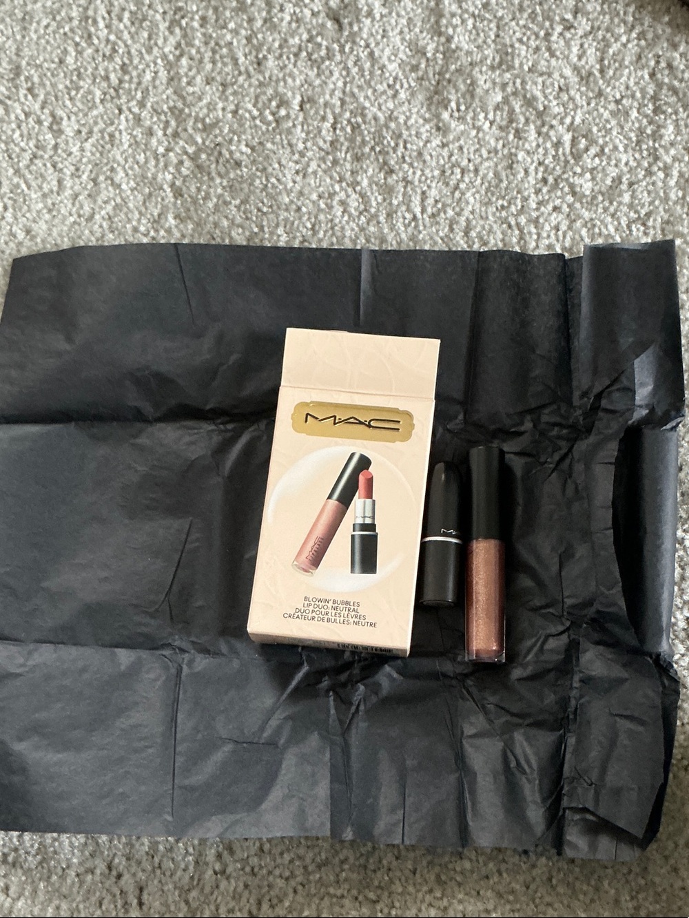 MAC Cosmetics Lipstick & Lipglass Duo in Blowing Bubbles